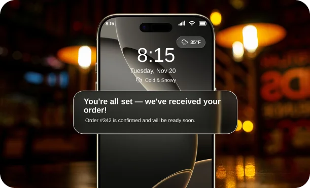 Mobile ordering app