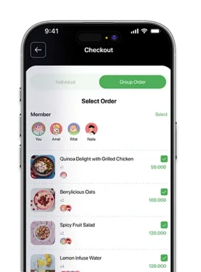 Mobile app interface