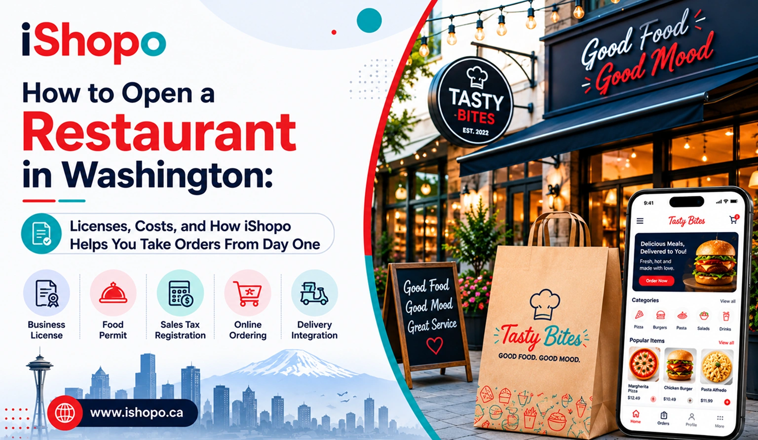 How to Open a Restaurant in Washington_ Licenses, Costs, and How iShopo Helps You Take Orders From Day One